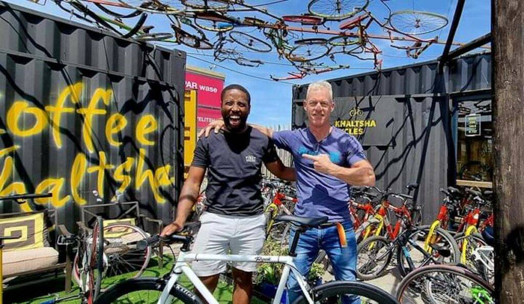 Sindile Mavundla (left) is a Bike Mayor in Cape Town, South Africa. — Photo courtesy of Sindile Mavundla