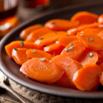 maple glazed carrots in a bowl